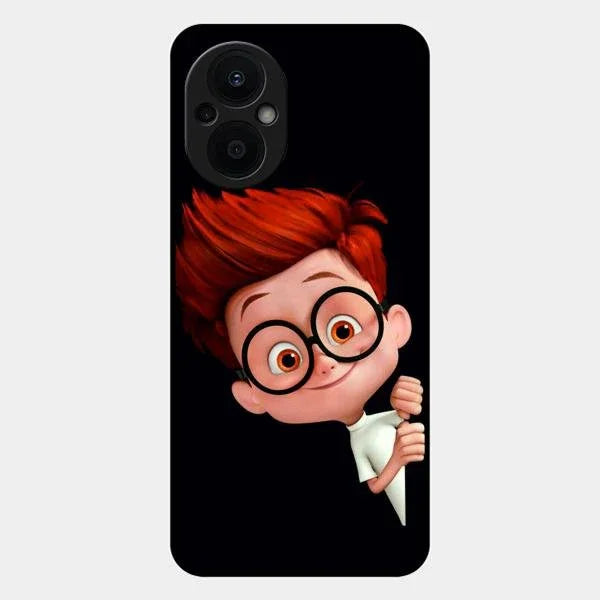 Cartoon Boy Glossy Metal Case Cover For Oppo F21S Pro 5G