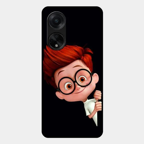Cartoon Boy Glossy Metal Case Cover For Oppo F23 5G