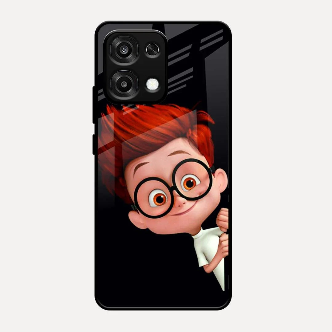 Cartoon Boy Glossy Metal Case Cover For Oppo F31 5G