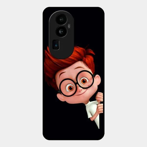Cartoon Boy Glossy Metal Case Cover For Oppo Reno 10 Pro Plus 5G
