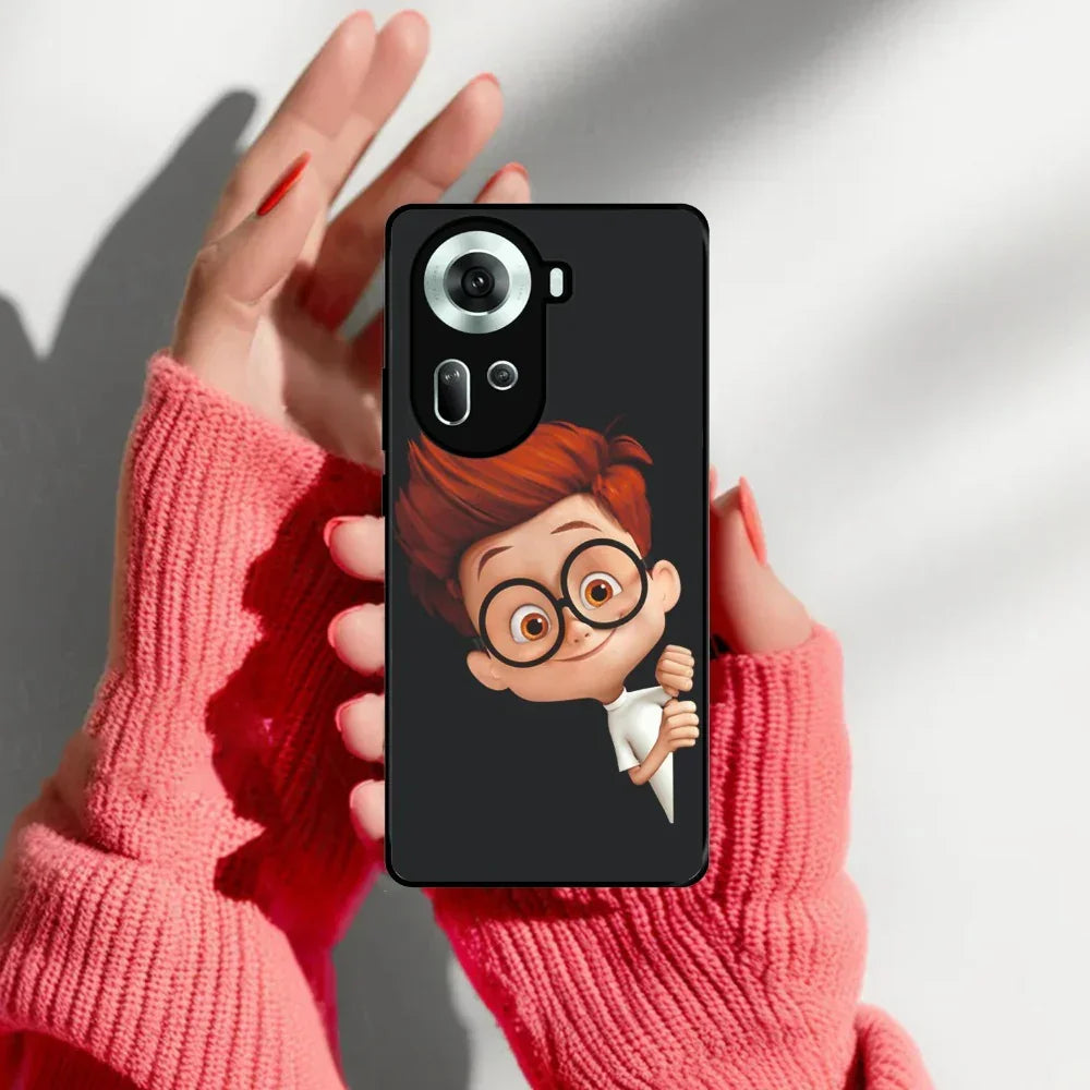 Cartoon Boy Glossy Metal Case Cover For Oppo - ShopOnCliQ