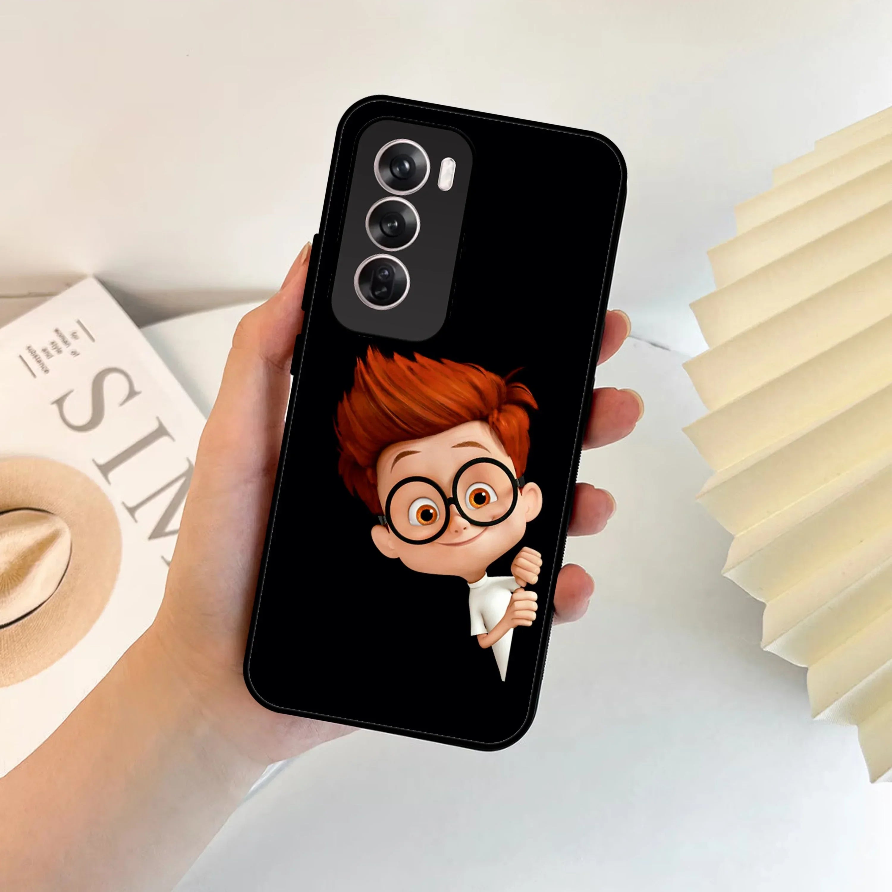 Cartoon Boy Glossy Metal Case Cover For Oppo - ShopOnCliQ