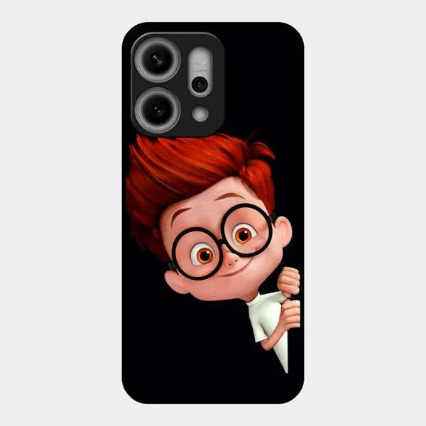 Cartoon Boy Glossy Metal Case Cover For Oppo Reno 14 Pro 5G