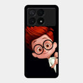 Cartoon Boy Glossy Metal Case Cover For Poco X6 Pro 5G