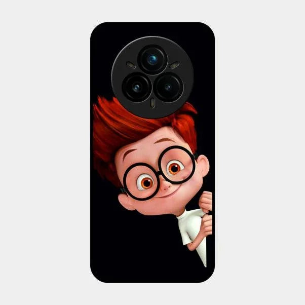 Cartoon Boy Glossy Metal Case Cover For Realme 14 Pro 5G