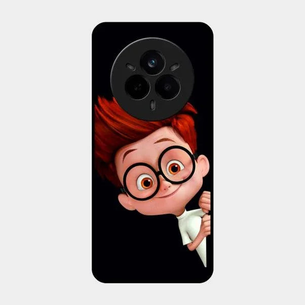 Cartoon Boy Glossy Metal Case Cover For Realme 14 Pro Plus 5G