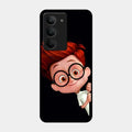 Cartoon Boy Glossy Metal Case Cover For Realme 14X 5G