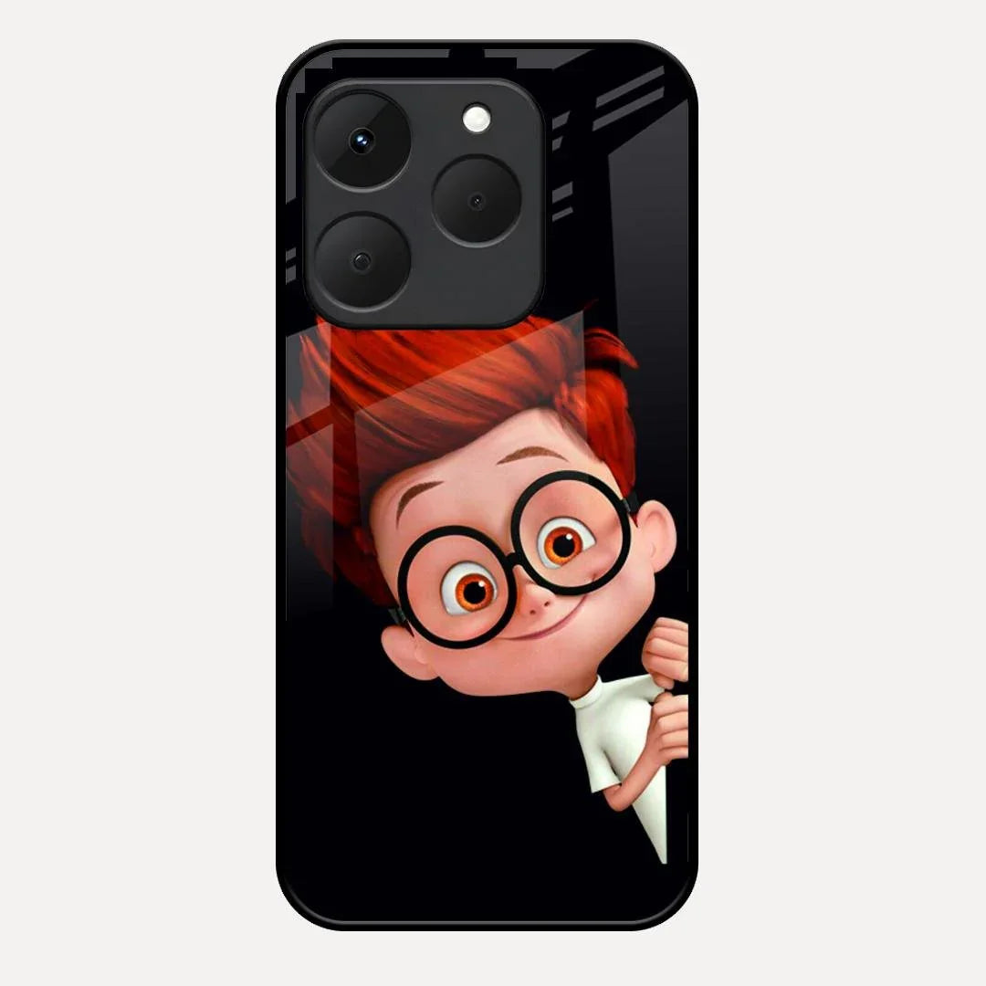 Cartoon Boy Glossy Metal Case Cover For Realme 15T 5G