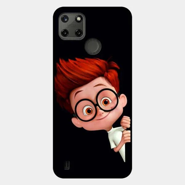 Cartoon Boy Glossy Metal Case Cover For Realme C21Y