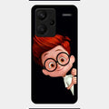 Cartoon Boy Glossy Metal Case Cover For Redmi Note 13 Pro Plus 5G