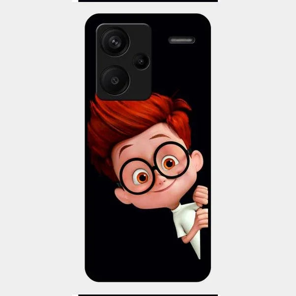 Cartoon Boy Glossy Metal Case Cover For Redmi Note 13 Pro Plus 5G