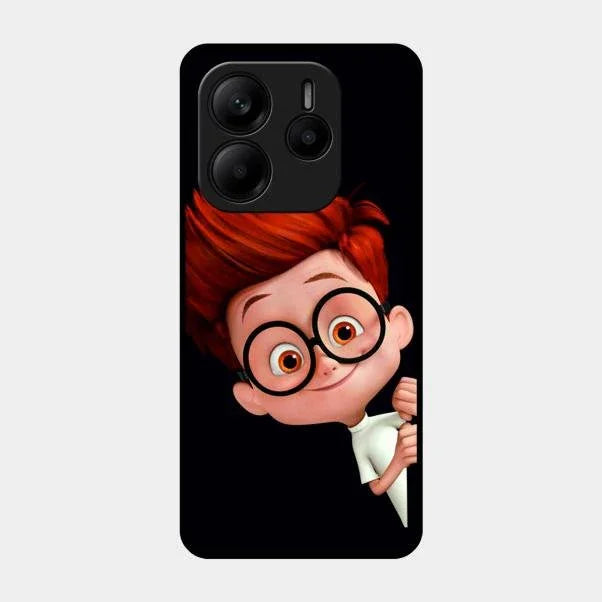 Cartoon Boy Glossy Metal Case Cover For Redmi Note 14 5G