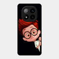 Cartoon Boy Glossy Metal Case Cover For Redmi Note 14 Pro Plus 5G