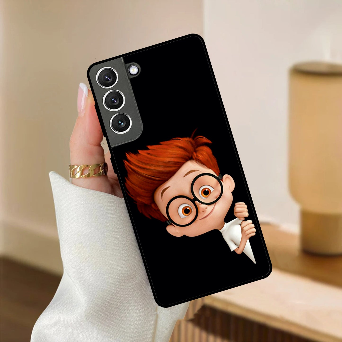 Cartoon Boy Glossy Metal Case Cover For Samsung