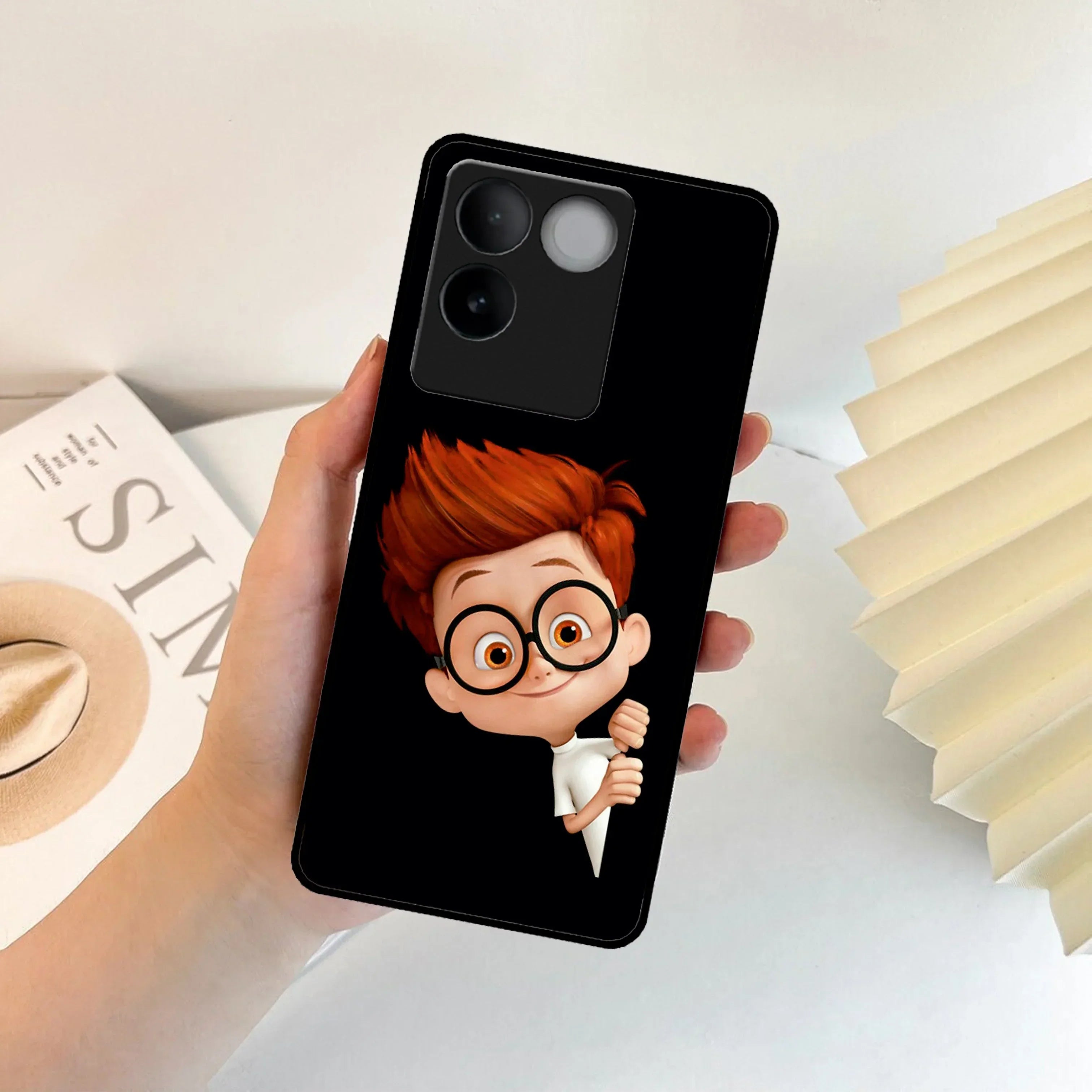 Cartoon Boy Glossy Metal Case Cover For Vivo - ShopOnCliQ