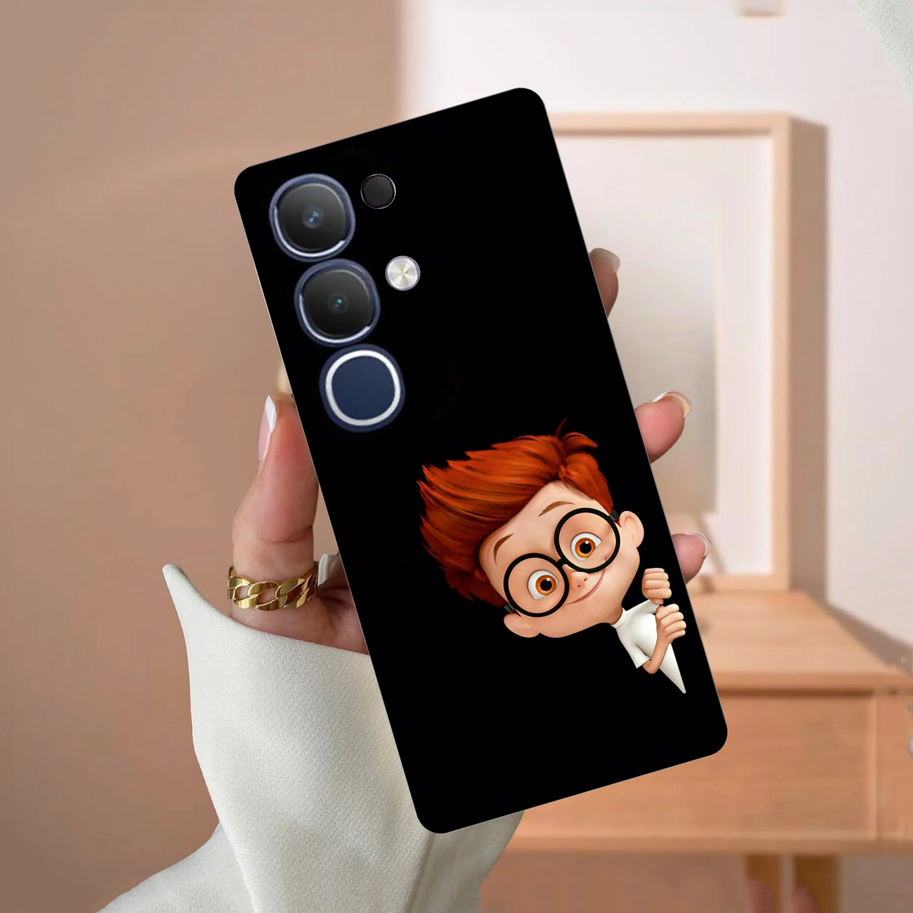 Cartoon Boy Glossy Metal Case Cover For Vivo - ShopOnCliQ