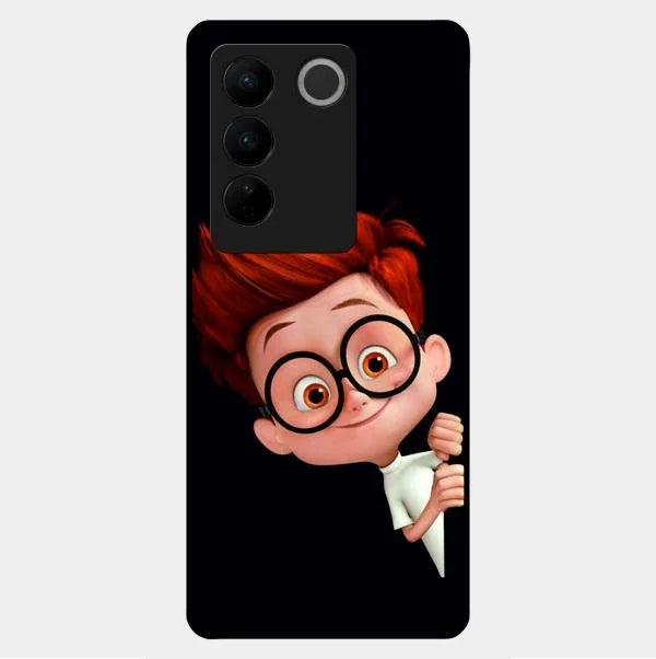Cartoon Boy Glossy Metal Case Cover For Vivo V27 5G