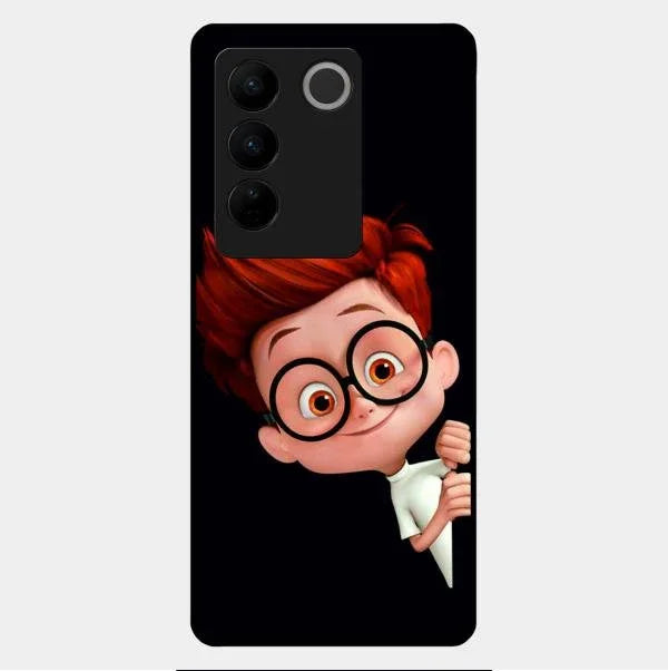 Cartoon Boy Glossy Metal Case Cover For Vivo V27 Pro 5G