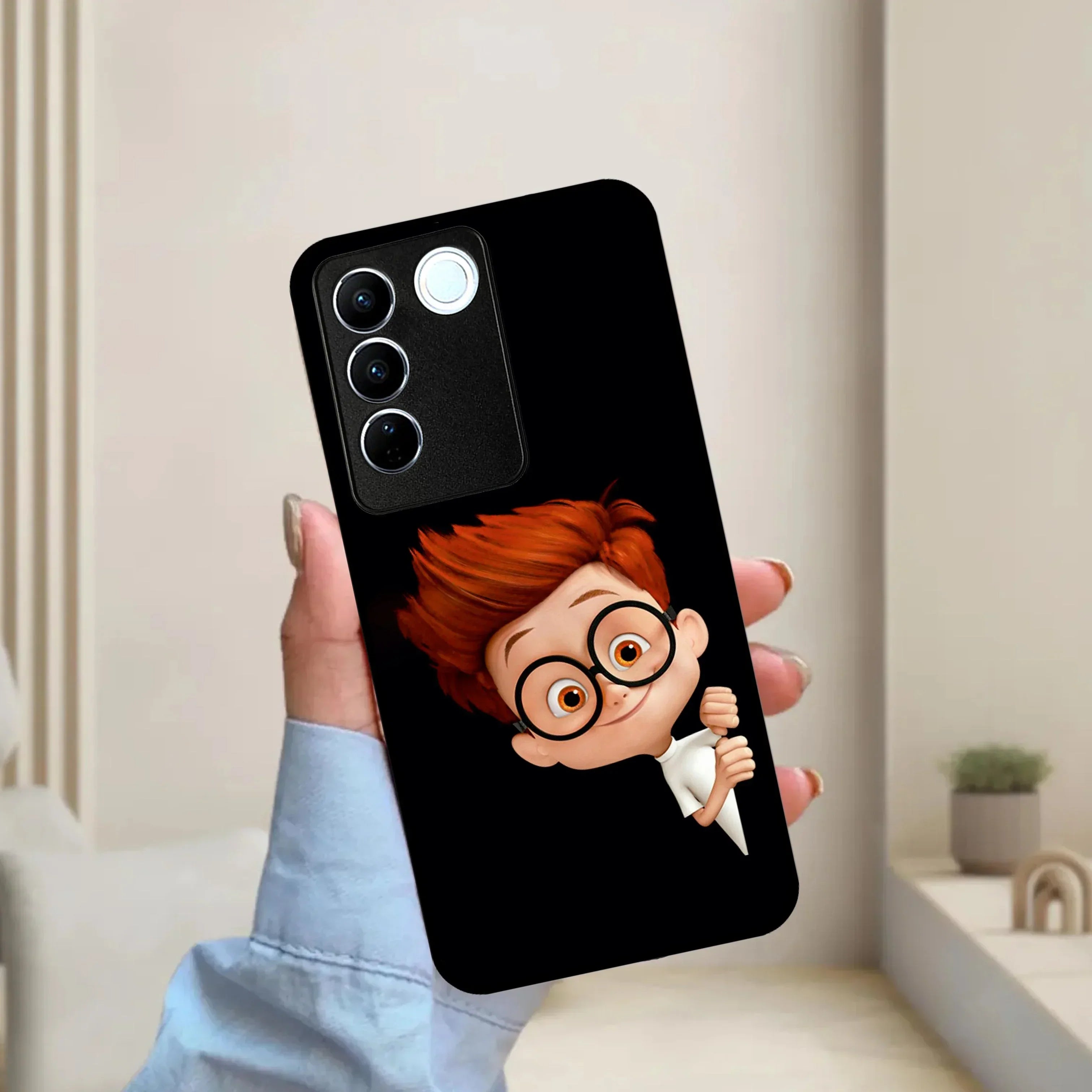 Cartoon Boy Glossy Metal Case Cover For Vivo - ShopOnCliQ