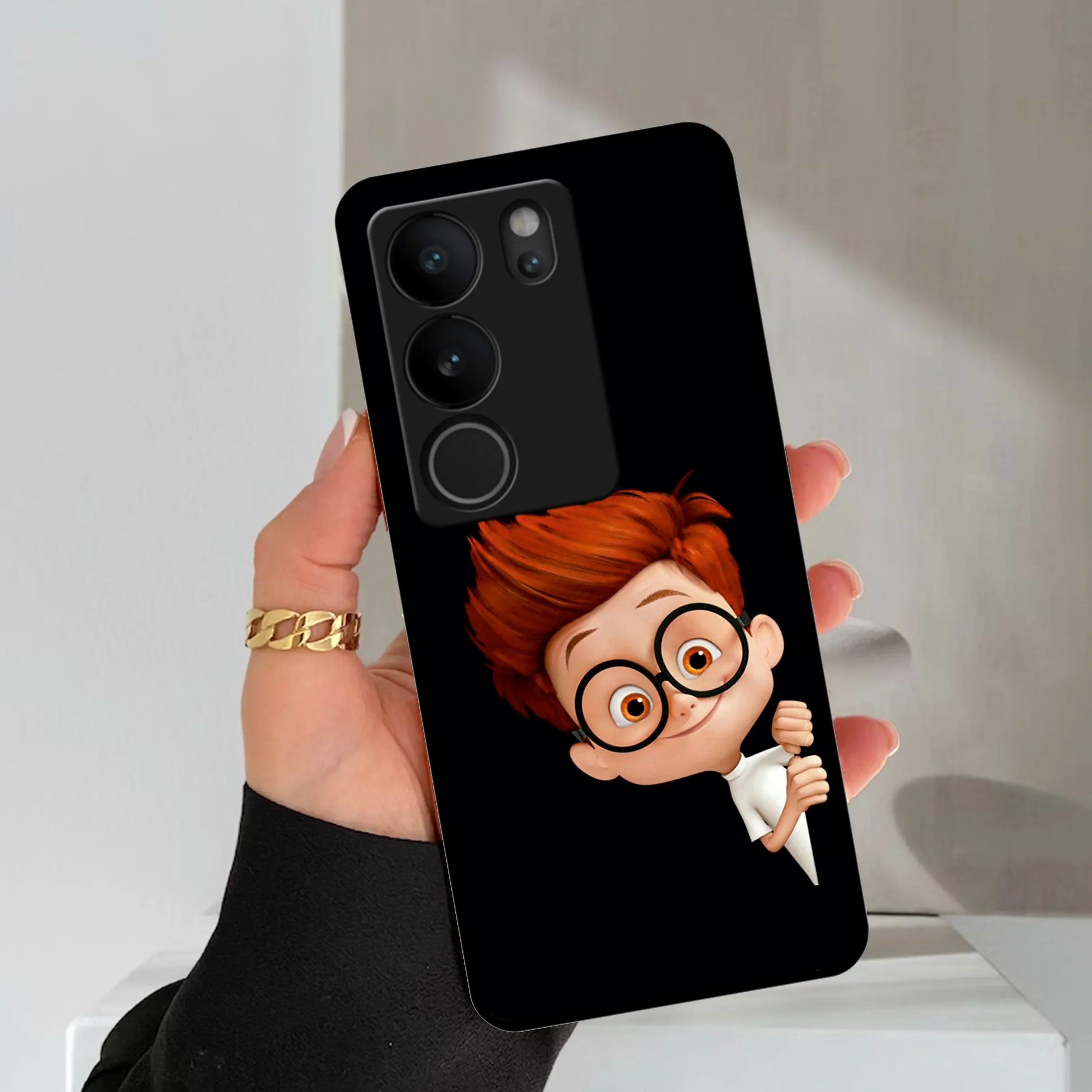 Cartoon Boy Glossy Metal Case Cover For Vivo - ShopOnCliQ