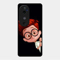 Cartoon Boy Glossy Metal Case Cover For Vivo V40 5G