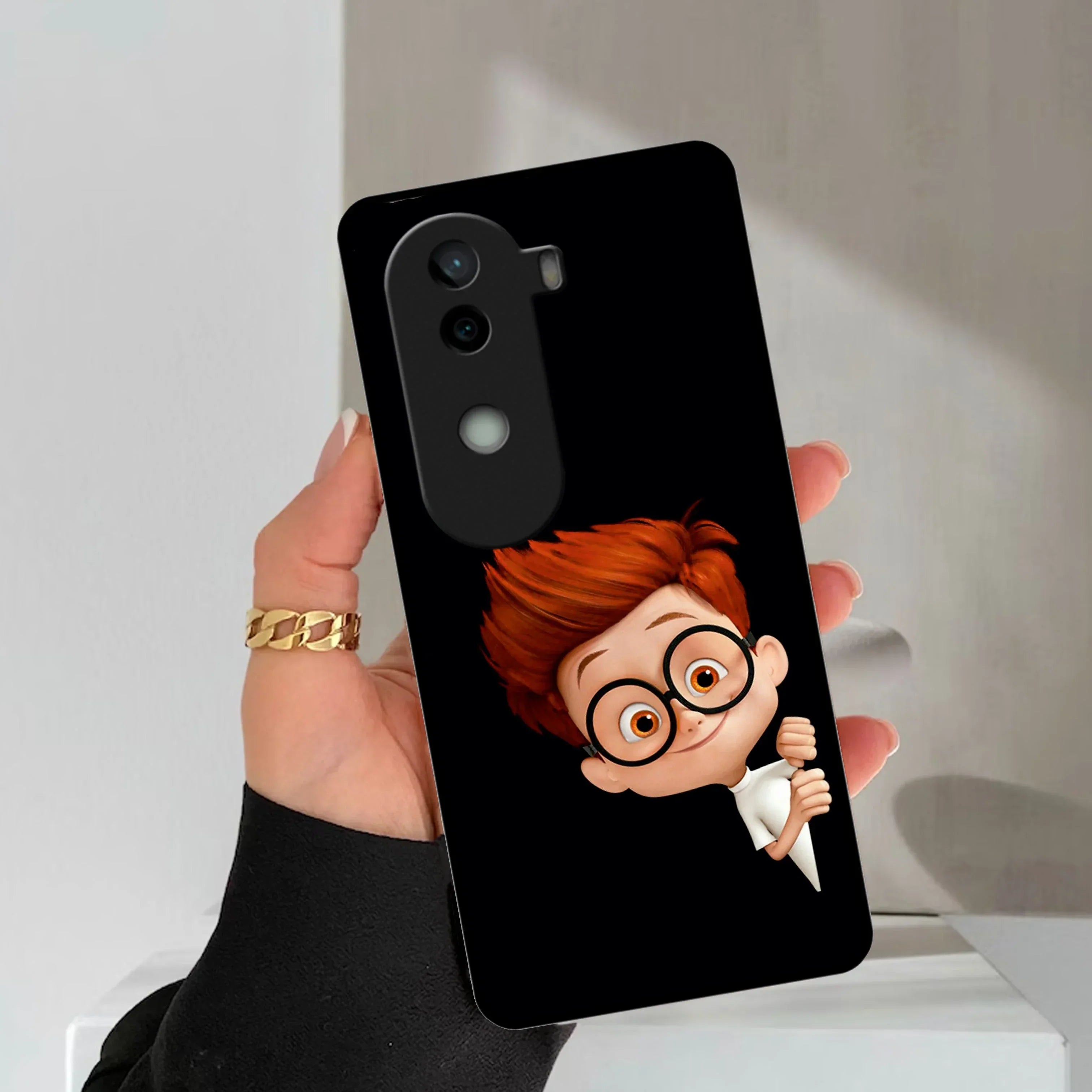 Cartoon Boy Glossy Metal Case Cover For Vivo - ShopOnCliQ