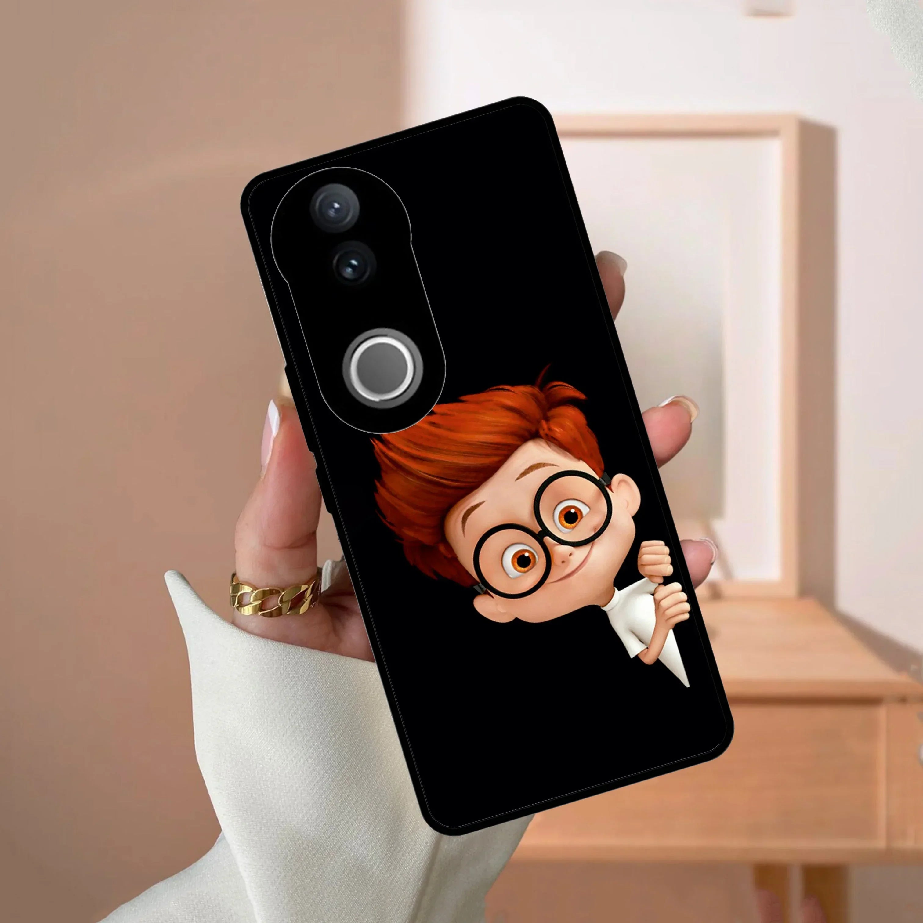 Cartoon Boy Glossy Metal Case Cover For Vivo - ShopOnCliQ