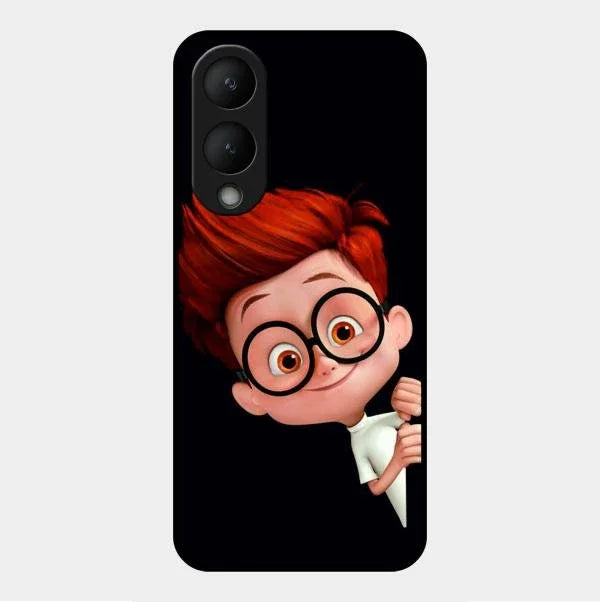 Cartoon Boy Glossy Metal Case Cover For Vivo Y17S