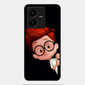 Cartoon Boy Glossy Metal Case Cover For Vivo Y22