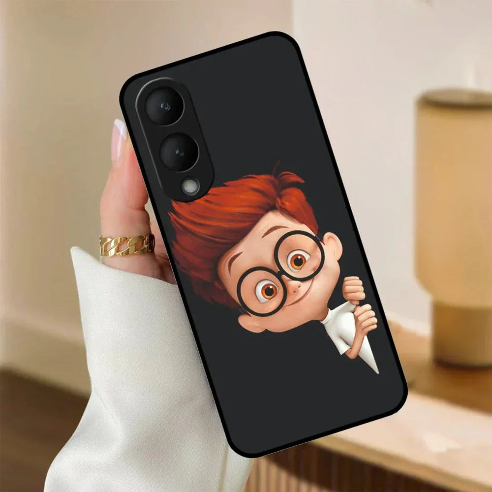 Cartoon Boy Glossy Metal Case Cover For Vivo - ShopOnCliQ