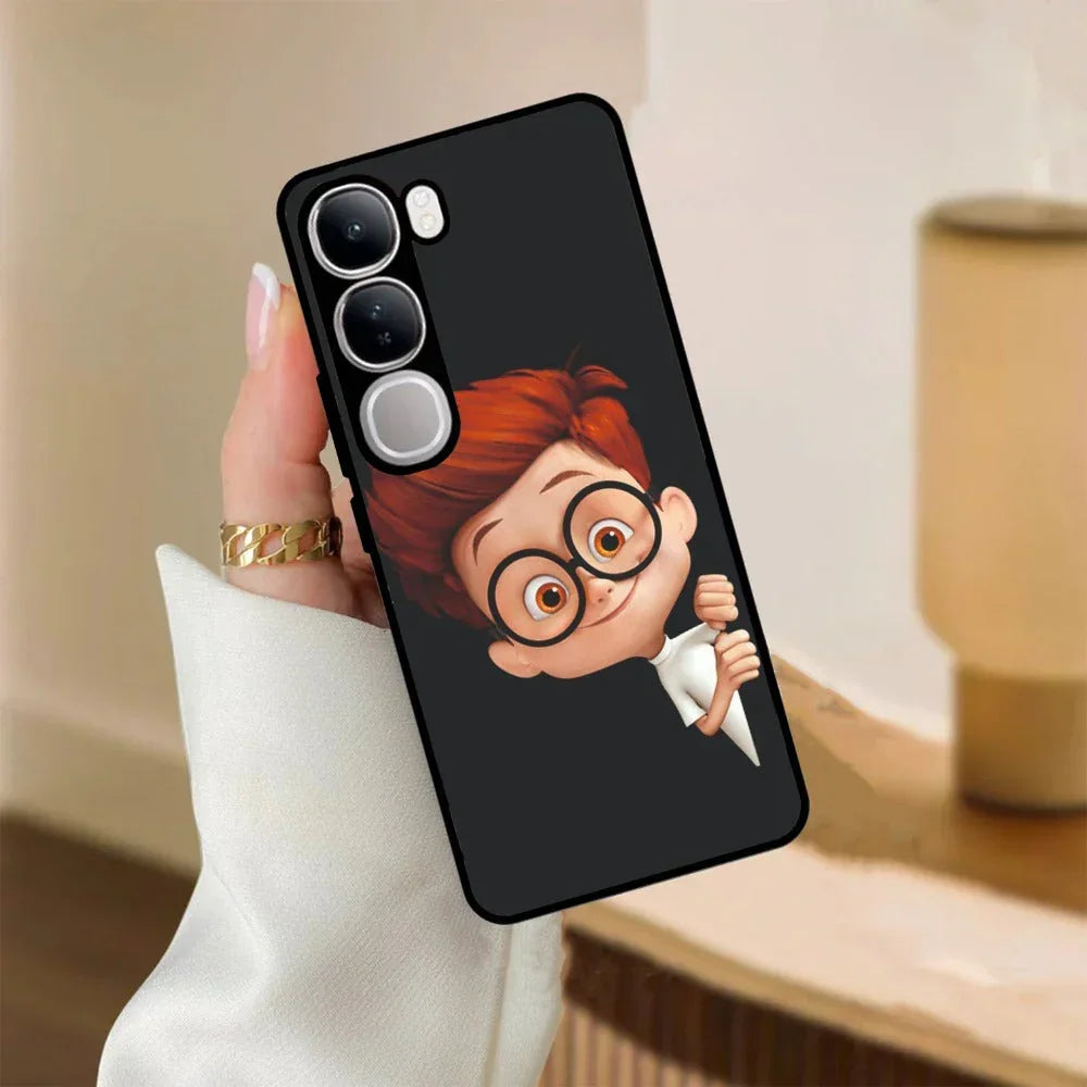 Cartoon Boy Glossy Metal Case Cover For Vivo - ShopOnCliQ