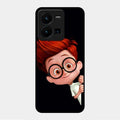 Cartoon Boy Glossy Metal Case Cover For Vivo Y35