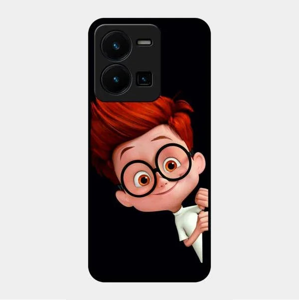 Cartoon Boy Glossy Metal Case Cover For Vivo Y35