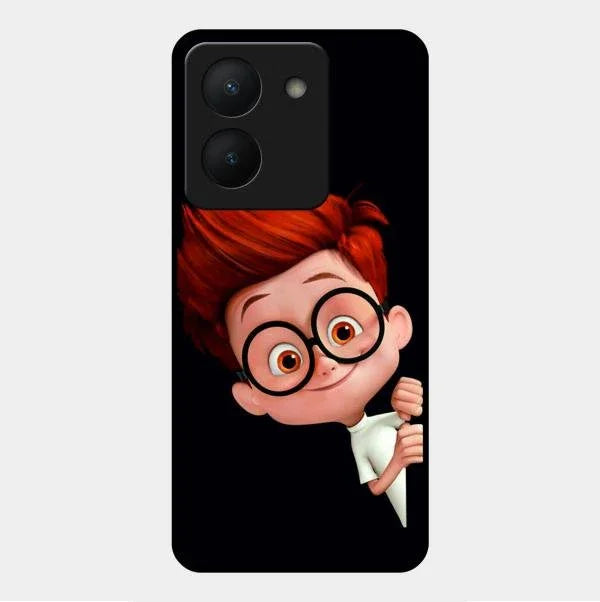 Cartoon Boy Glossy Metal Case Cover For Vivo Y36