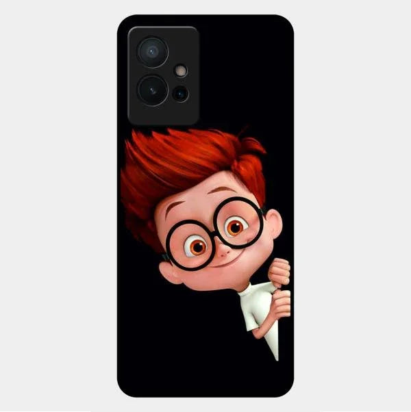 Cartoon Boy Glossy Metal Case Cover For Vivo Y75 5G