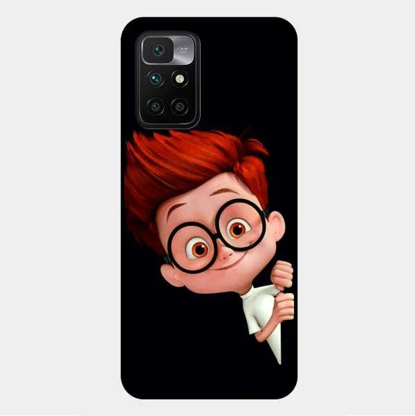 Cartoon Boy Glossy Metal Case Cover For Xiaomi Redmi 10 Prime 2022