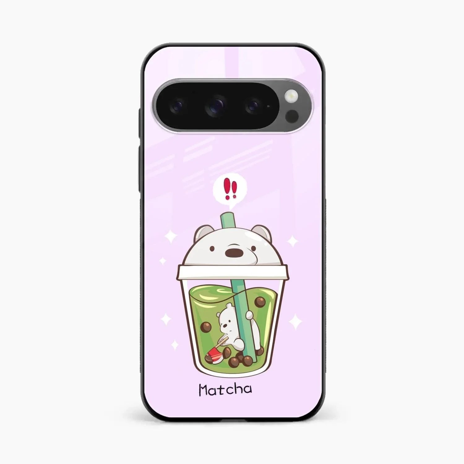 Cartoon Matcha Tea We Bare Bears Glossy Metal Case Cover For Google Pixel 10 Pro XL