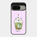 Cartoon Matcha Tea We Bare Bears Glossy Metal Case Cover For Google Pixel 9 5G