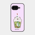 Cartoon Matcha Tea We Bare Bears Glossy Metal Case Cover For Google Pixel 9A 5G