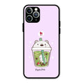 Cartoon Matcha Tea We Bare Bears Glossy Metal Case Cover For iPhone 11 Pro Max