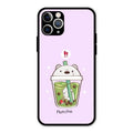 Cartoon Matcha Tea We Bare Bears Glossy Metal Case Cover For iPhone 11 Pro