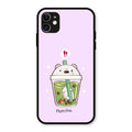 Cartoon Matcha Tea We Bare Bears Glossy Metal Case Cover For iPhone 11