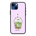 Cartoon Matcha Tea We Bare Bears Glossy Metal Case Cover For iPhone 13 mini