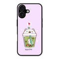 Cartoon Matcha Tea We Bare Bears Glossy Metal Case Cover For iPhone 16 Plus