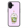 Cartoon Matcha Tea We Bare Bears Glossy Metal Case Cover For iPhone 17