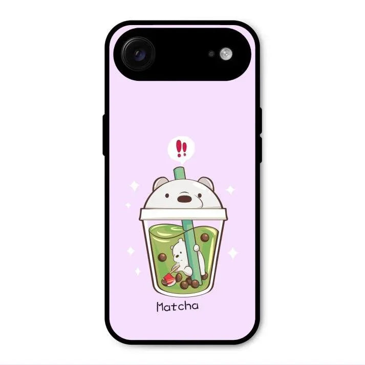 Cartoon Matcha Tea We Bare Bears Glossy Metal Case Cover For iPhone Air