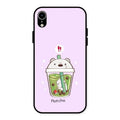 Cartoon Matcha Tea We Bare Bears Glossy Metal Case Cover For iPhone XR