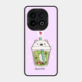 Cartoon Matcha Tea We Bare Bears Glossy Metal Case Cover For Iqoo 13 5G