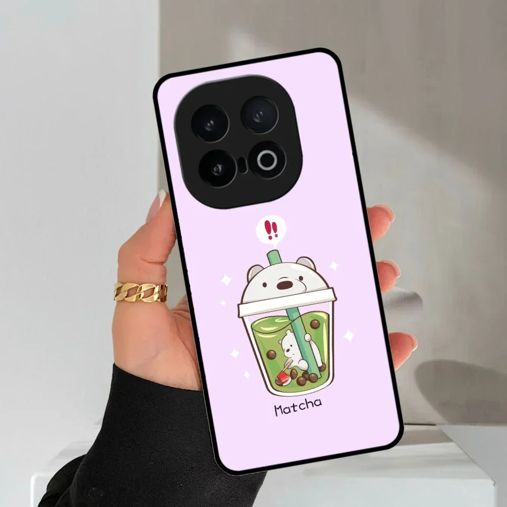 Cartoon Matcha Tea We Bare Bears Glossy Metal Case Cover For Vivo - ShopOnCliQ