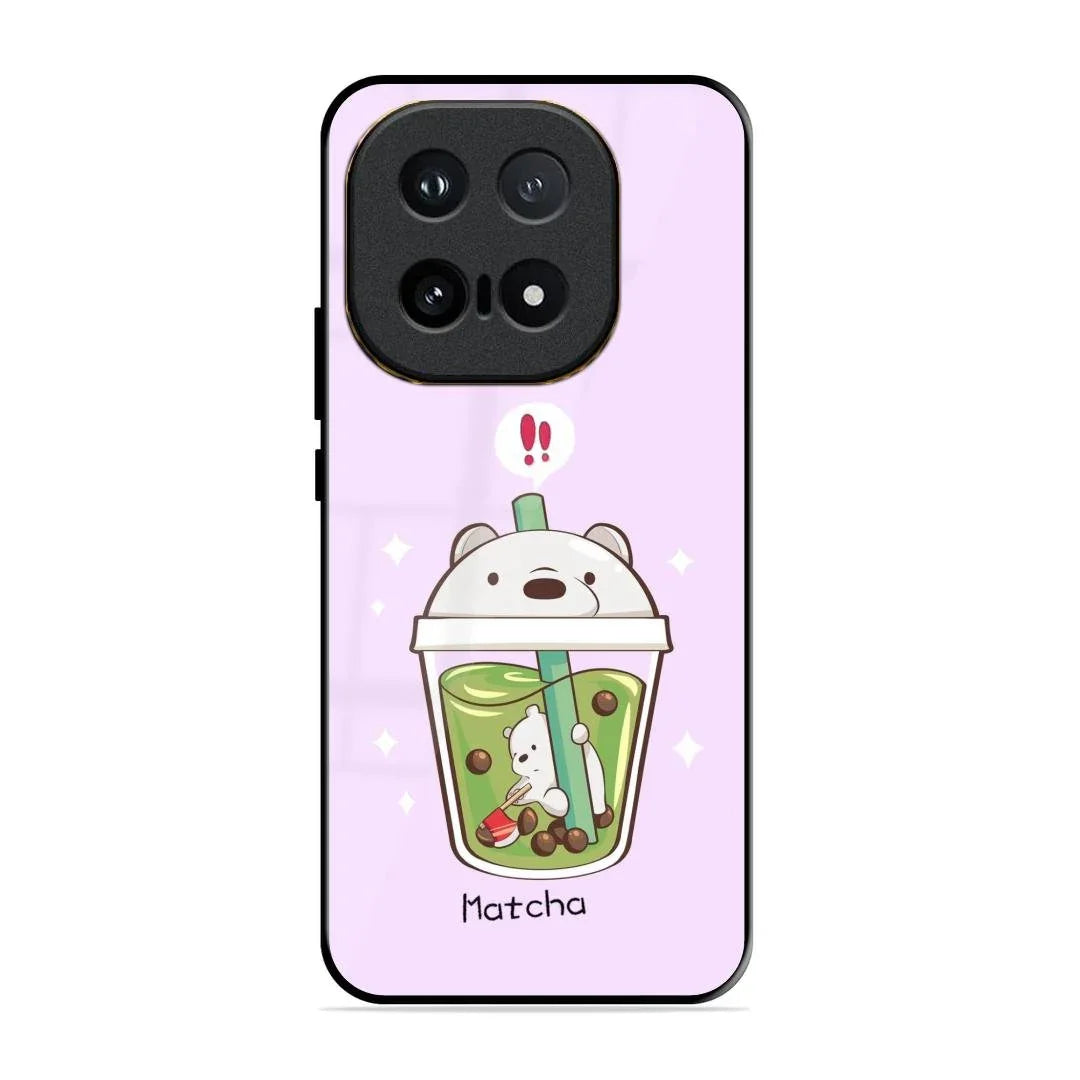 Cartoon Matcha Tea We Bare Bears Glossy Metal Case Cover For iQOO 15 5G